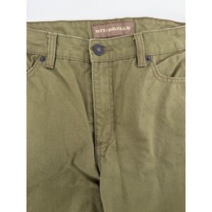 Bit & Bridle Womens Flannel Lined Canvas Pants Olive Green Plaid Size 10